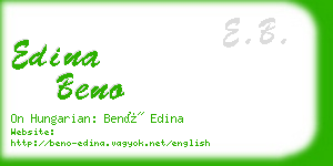 edina beno business card